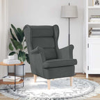 Poltrona Grigio Scuro 74x84x100 cm in Tessuto