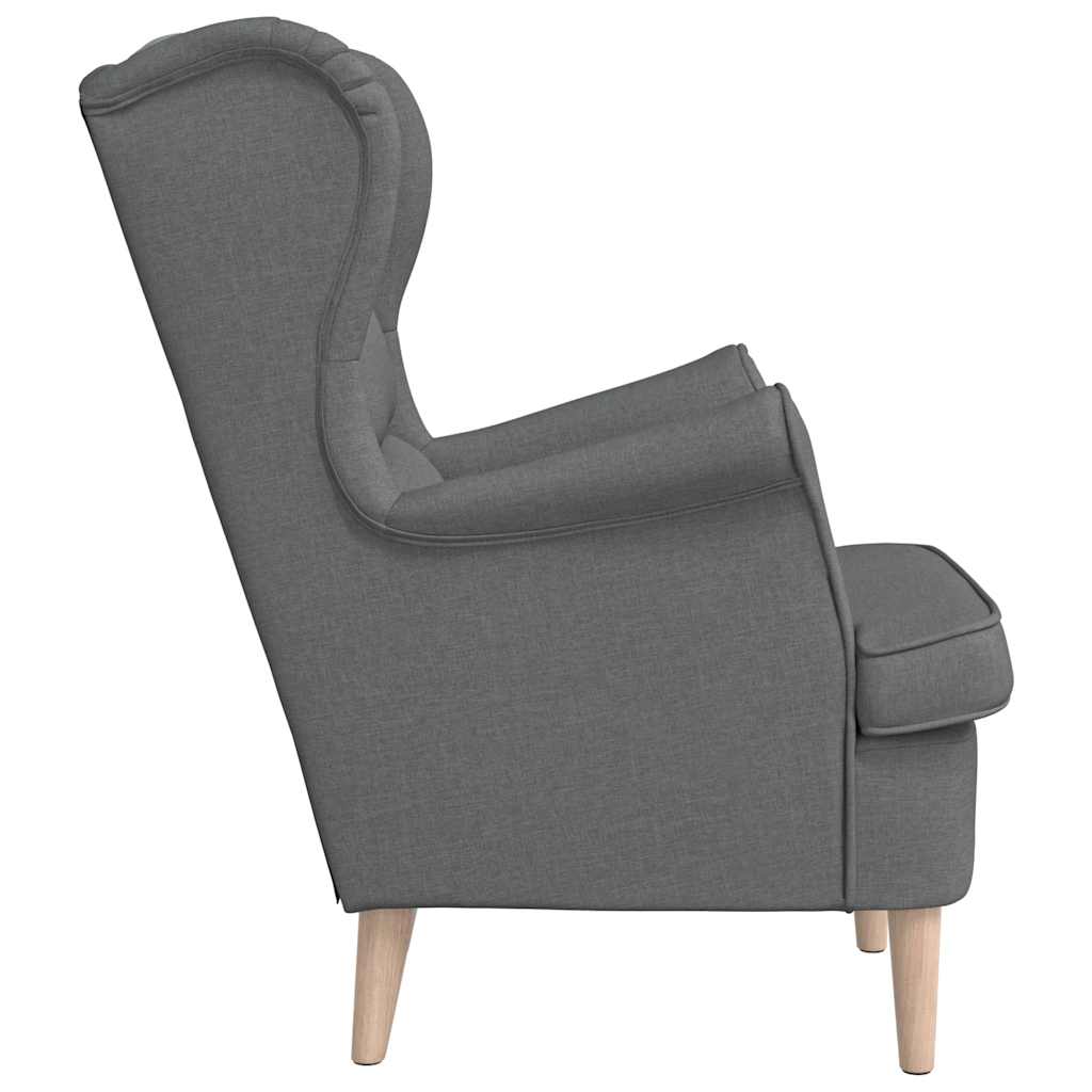 Poltrona Grigio Scuro 74x84x100 cm in Tessuto