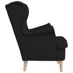 Poltrona Nera 74x84x100 cm in Tessuto