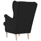 Poltrona Nera 74x84x100 cm in Tessuto
