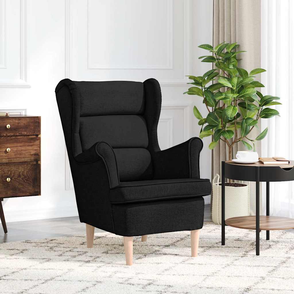 Poltrona Nera 74x84x100 cm in Tessuto