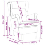 Poltrona Crema 74x84x100 cm in Tessuto