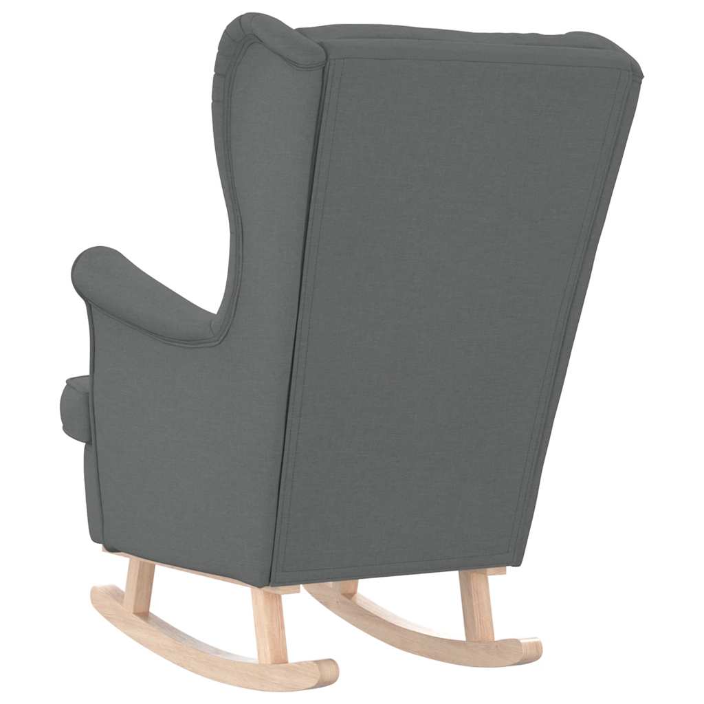 Sedia a Dondolo Grigio Scuro 74x90x102 cm in Tessuto