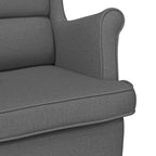 Sedia a Dondolo Grigio Scuro 74x90x102 cm in Tessuto
