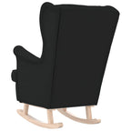 Sedia a Dondolo Nera 74x90x102 cm in Tessuto