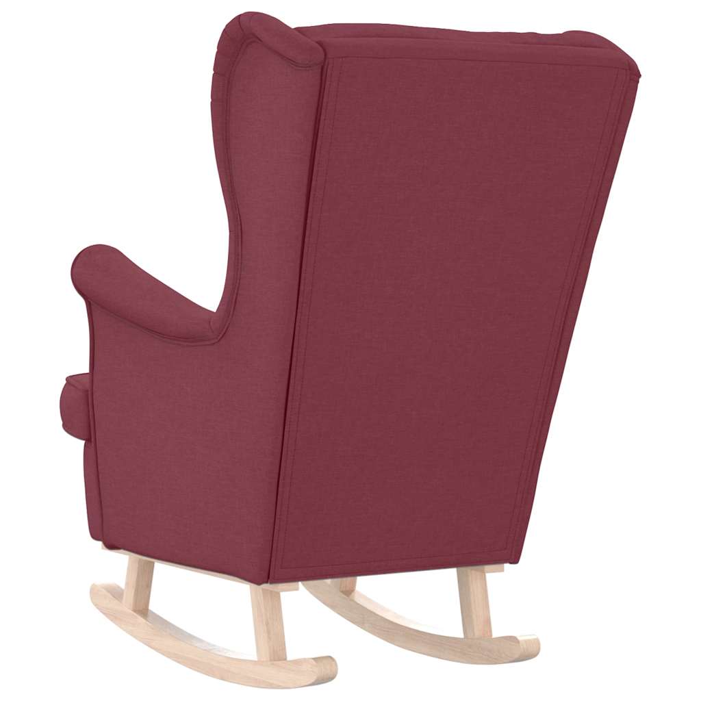 Sedia a Dondolo Rosso Vino 74x90x102 cm in Tessuto