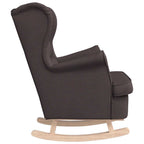 Sedia a Dondolo Marrone Scuro 74x90x102 cm in Tessuto