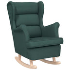 Sedia a Dondolo Verde Scuro 74x90x102 cm in Tessuto