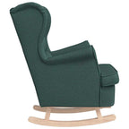 Sedia a Dondolo Verde Scuro 74x90x102 cm in Tessuto