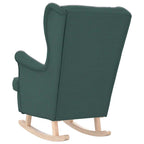 Sedia a Dondolo Verde Scuro 74x90x102 cm in Tessuto