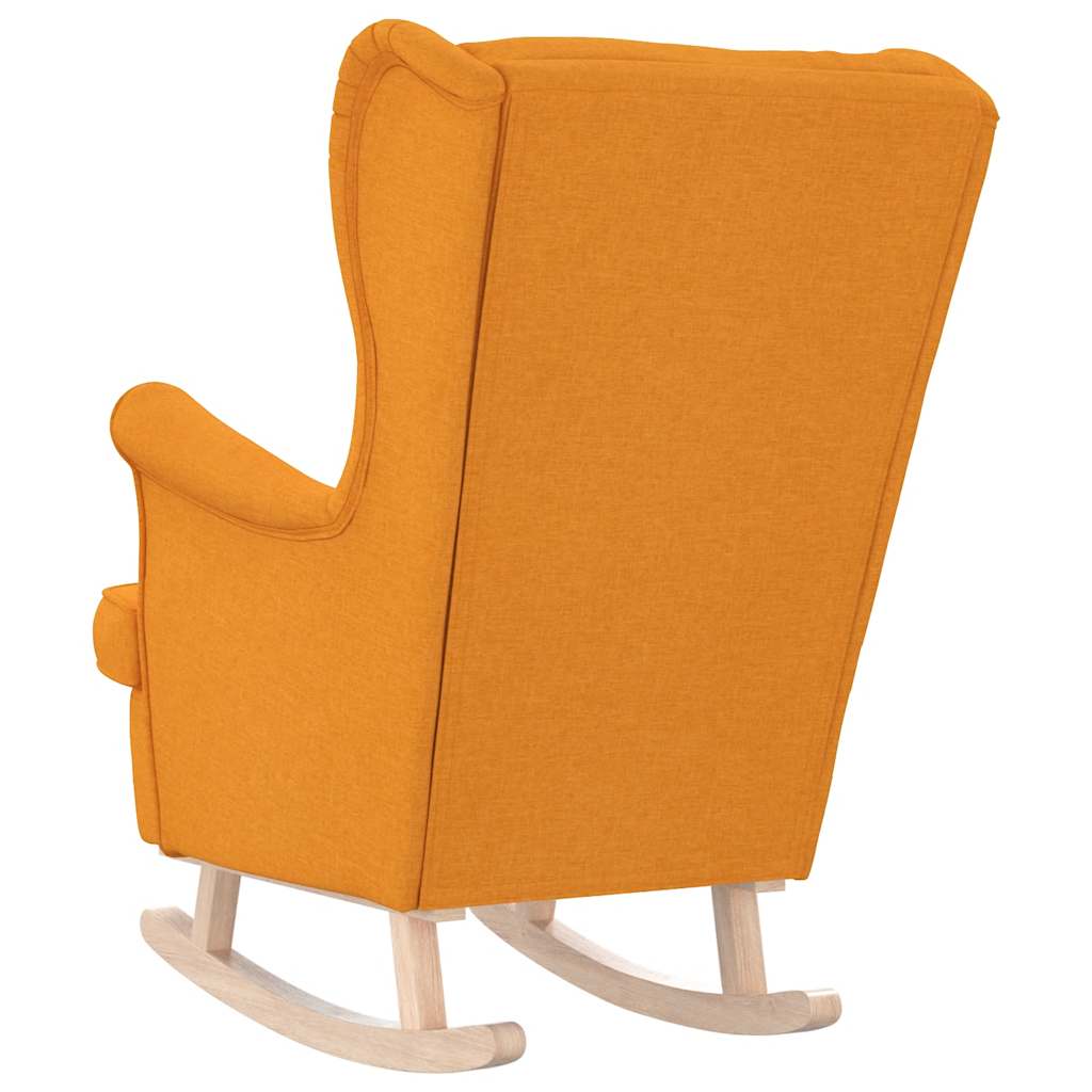 Sedia a Dondolo Giallo Scuro 74x90x102 cm in Tessuto