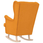 Sedia a Dondolo Giallo Scuro 74x90x102 cm in Tessuto