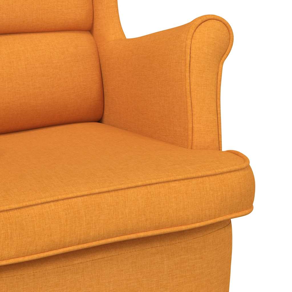 Sedia a Dondolo Giallo Scuro 74x90x102 cm in Tessuto