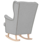 Sedia a Dondolo Nuvola Grigia 74x90x102 cm in Tessuto