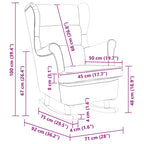 Sedia a Dondolo Nuvola Grigia 74x90x102 cm in Tessuto