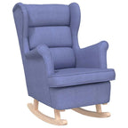 Sedia a Dondolo Jeans Blu 74x90x102 cm in Tessuto