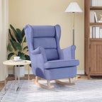 Sedia a Dondolo Jeans Blu 74x90x102 cm in Tessuto