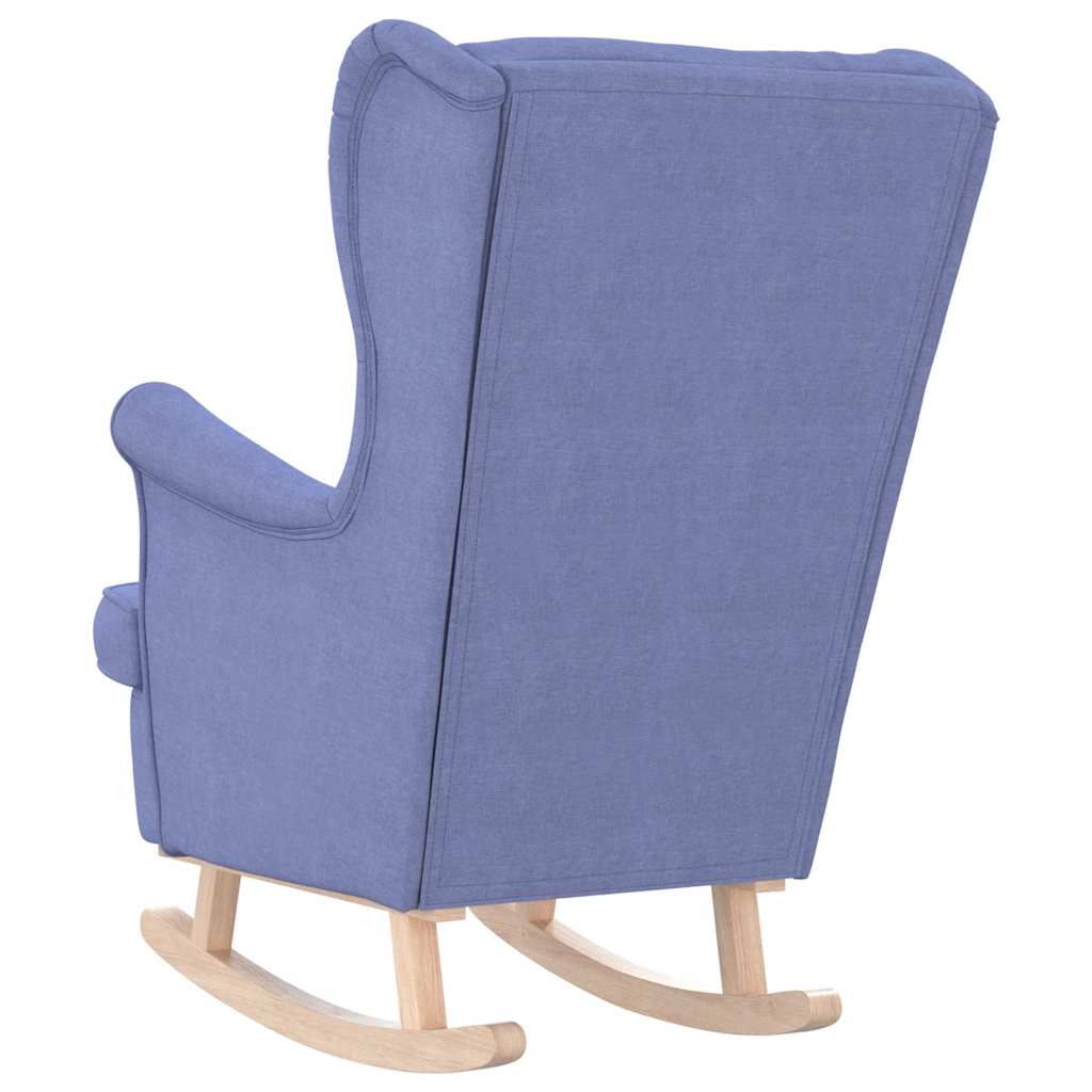 Sedia a Dondolo Jeans Blu 74x90x102 cm in Tessuto