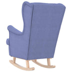 Sedia a Dondolo Jeans Blu 74x90x102 cm in Tessuto