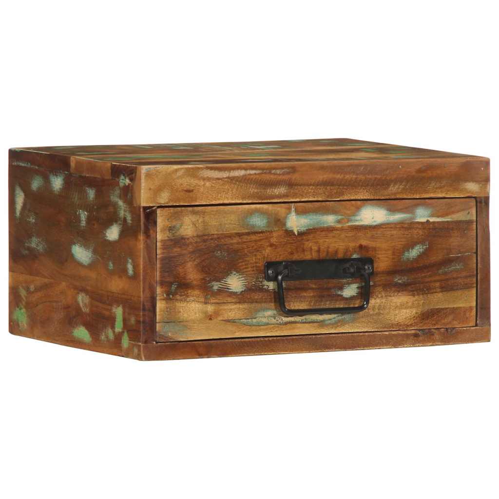 Comodini da Parete 2pz in Legno Massello di Recupero