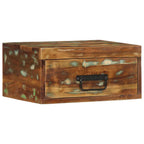 Comodini da Parete 2pz in Legno Massello di Recupero