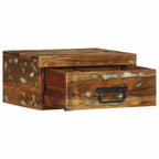 Comodini da Parete 2pz in Legno Massello di Recupero
