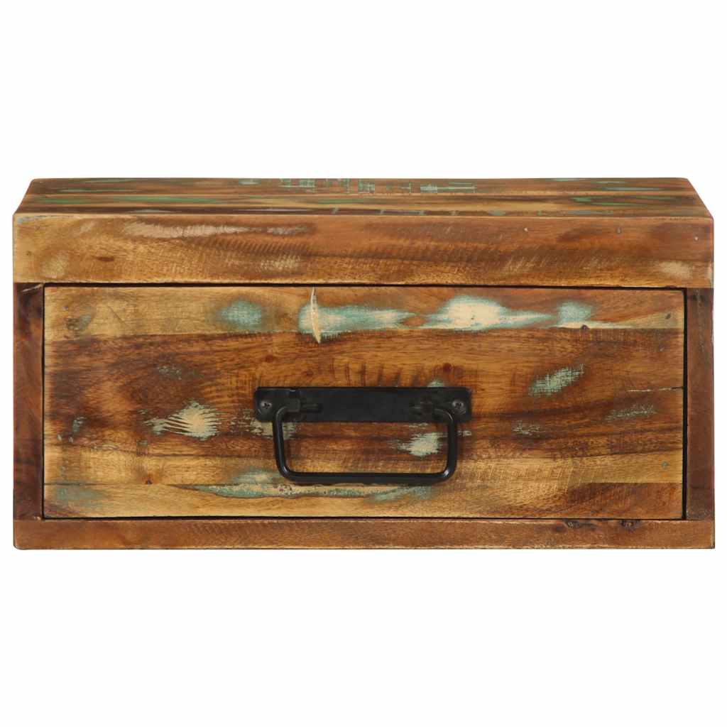 Comodini da Parete 2pz in Legno Massello di Recupero