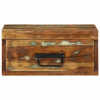 Comodini da Parete 2pz in Legno Massello di Recupero