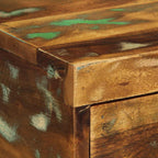 Comodini da Parete 2pz in Legno Massello di Recupero