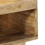 Comodino 50x27x50 cm in Legno Grezzo Massello di Mango