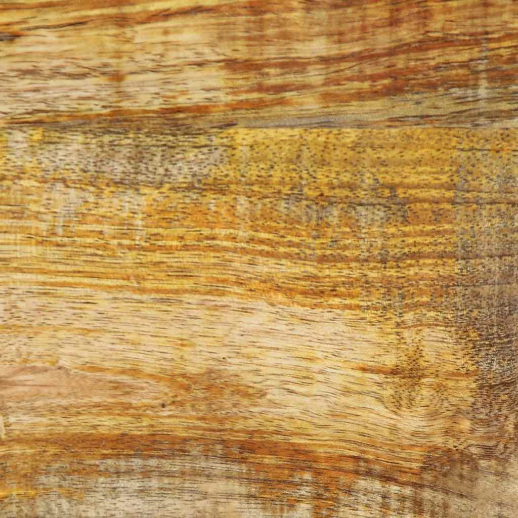 Comodino 60x32x80 cm in Legno Grezzo Massello di Mango