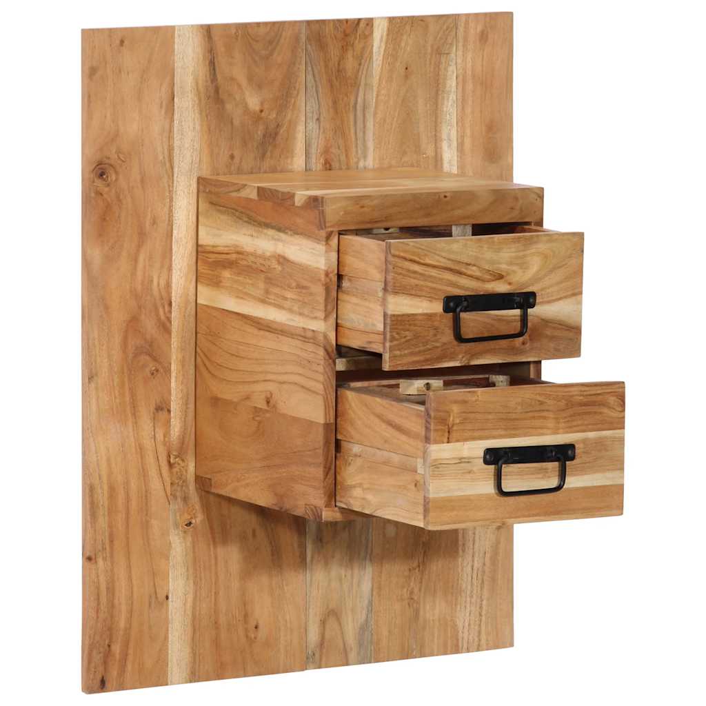 Comodino 60x32x80 cm in Legno Massello di Acacia
