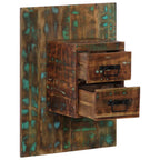 Comodino Multicolore 60x32x80 cm in Legno Massello Recupero