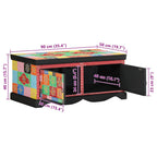 Tavolino da Salotto Multicolore 90x50x40cm Legno Massello Mango