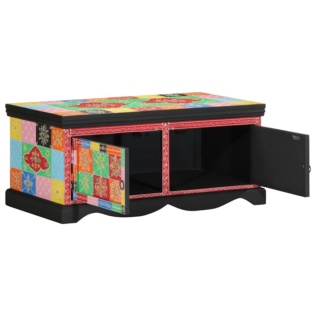 Tavolino da Salotto Multicolore 90x50x40cm Legno Massello Mango