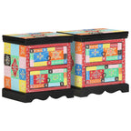 Armadio da Notte con cassetto 2 pcs Multicolore 40 x 35 x 45 cm