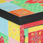 Mobile TV Multicolore 100 x 35 x 50 cm Legno di mango massello