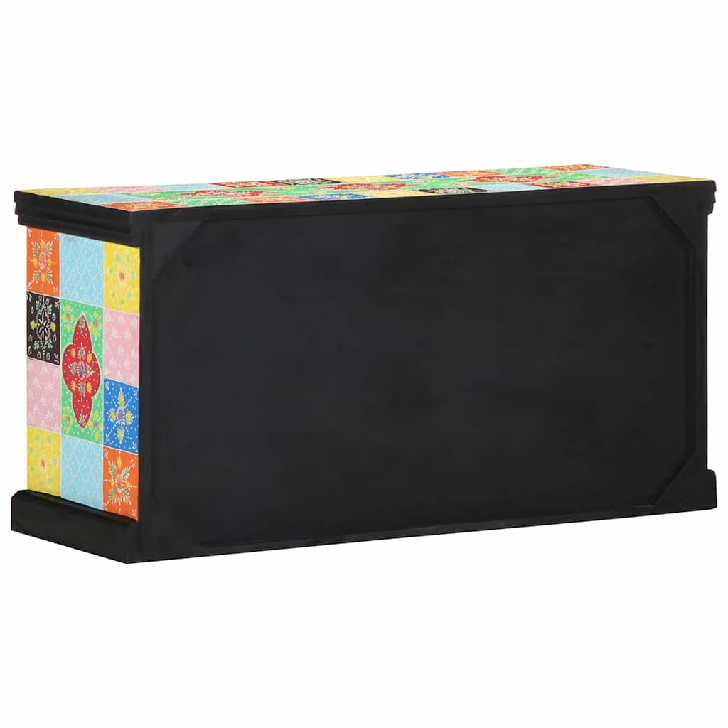 Mobile TV Multicolore 100 x 35 x 50 cm Legno di mango massello
