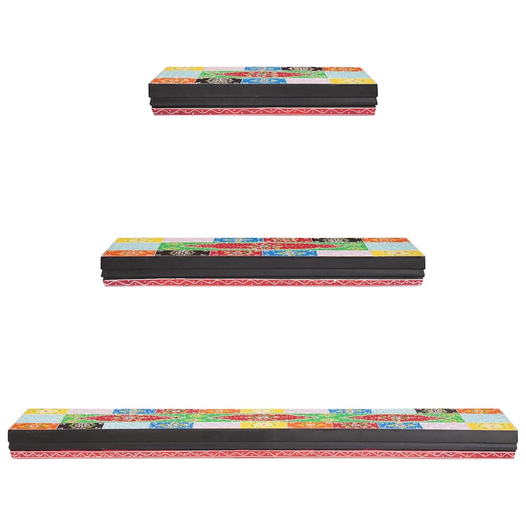 Scaffali da parete 3 pcs Multicolore 100 x 20 x 6 cm