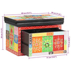Armadio da Notte con cassetto Multicolore 40 x 30 x 28 cm