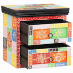 Armadio da Notte con cassetto 2 pcs Multicolore 40 x 30 x 40 cm