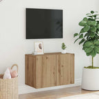 Mobile TV a Parete Rovere Artigianale 60x30x41 cm