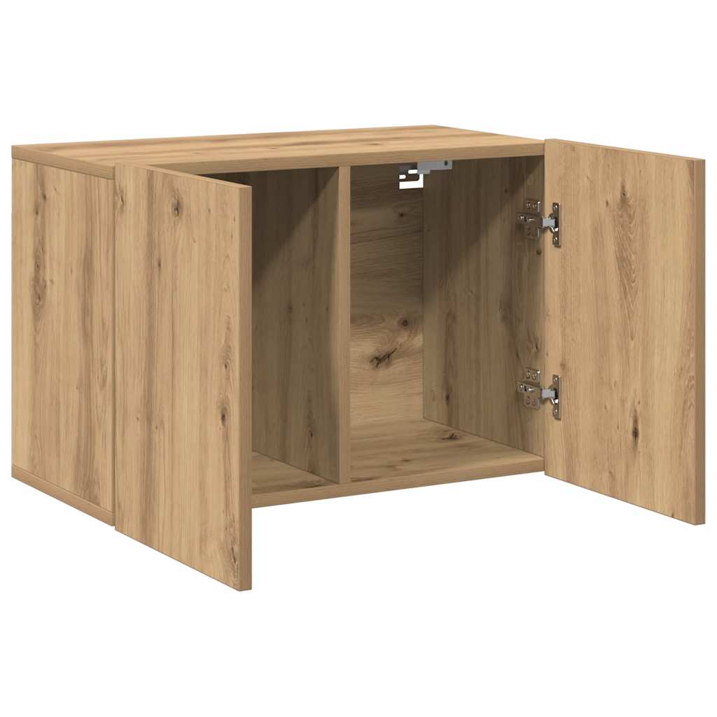 Mobile TV a Parete Rovere Artigianale 60x30x41 cm