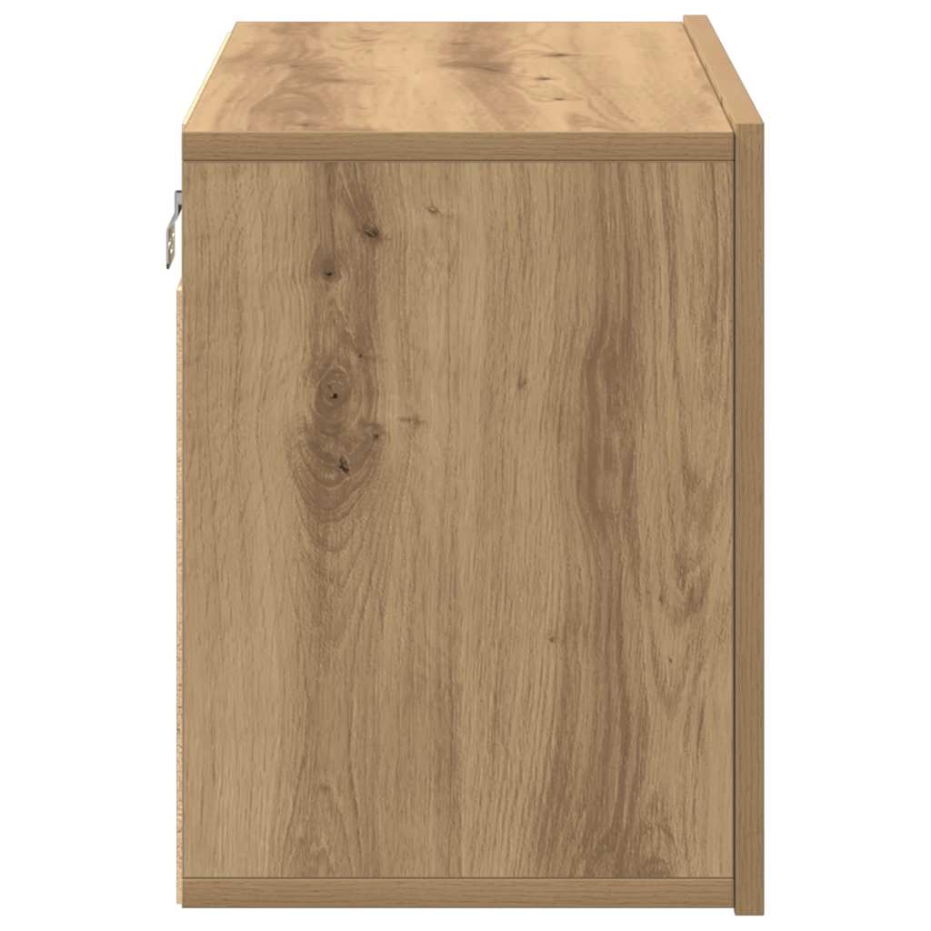 Mobile TV a Parete Rovere Artigianale 60x30x41 cm