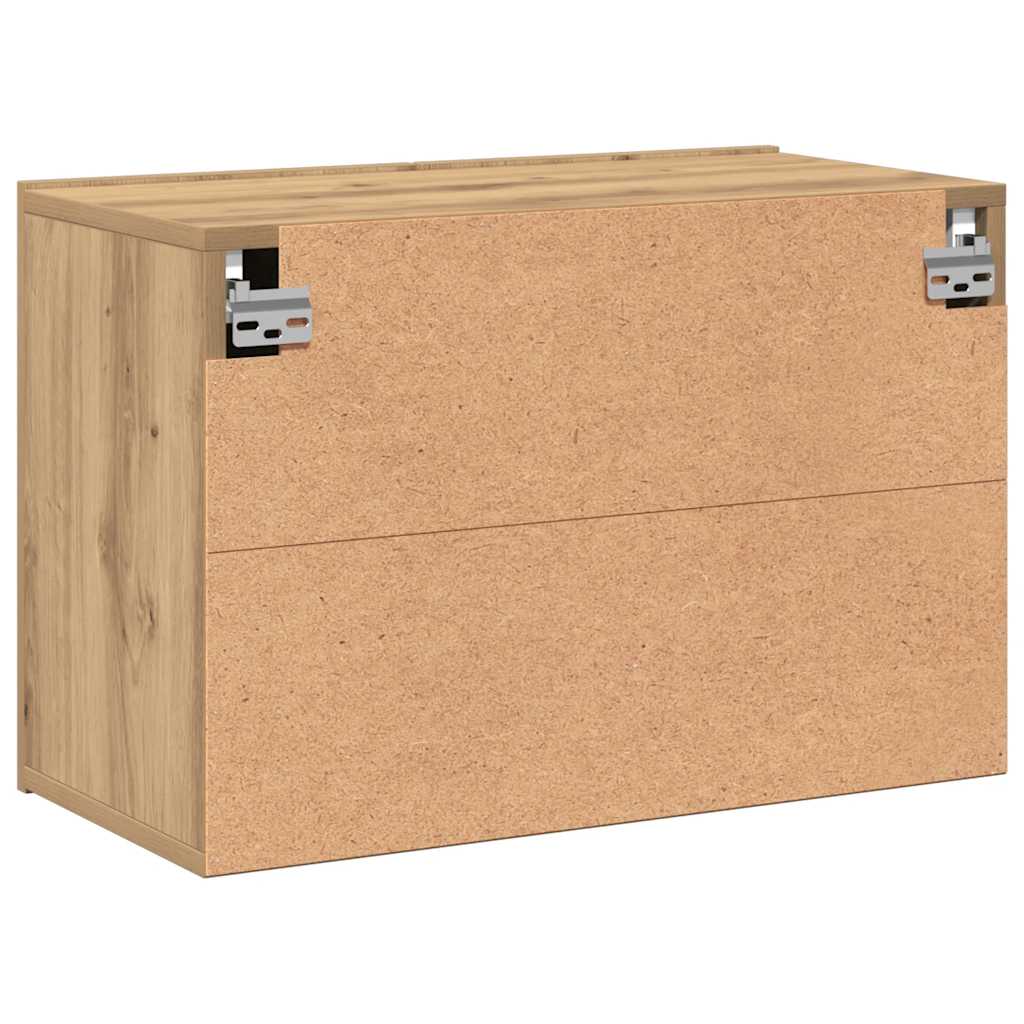 Mobile TV a Parete Rovere Artigianale 60x30x41 cm