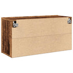 Mobile TV a Parete Legno Antico 80x30x41 cm