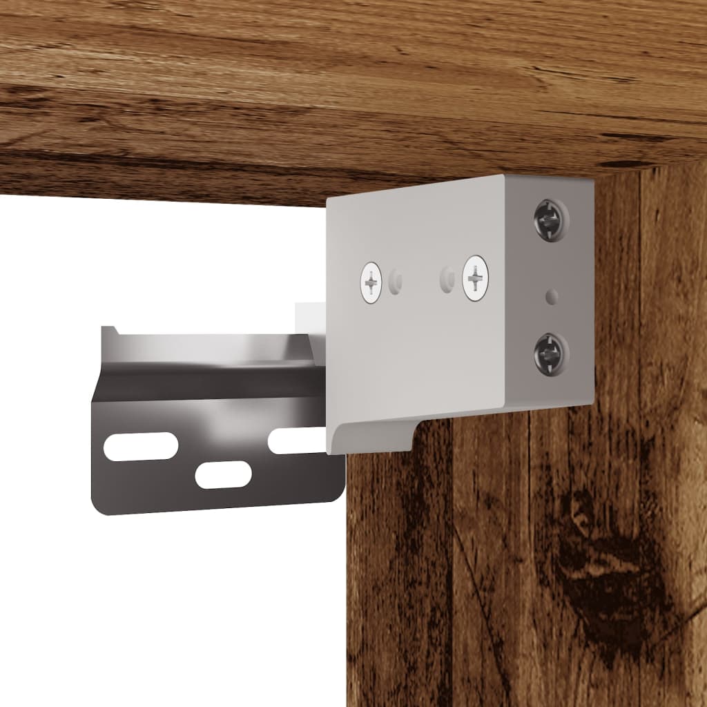 Mobile TV a Parete Legno Antico 80x30x41 cm