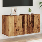 Mobile TV a Parete Legno Antico 80x30x41 cm