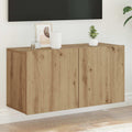 Mobile TV a Parete Rovere Artigianale 80x30x41 cm