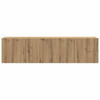 Mobili TV a Parete 2pz Rovere Artigianale 80x30x41 cm
